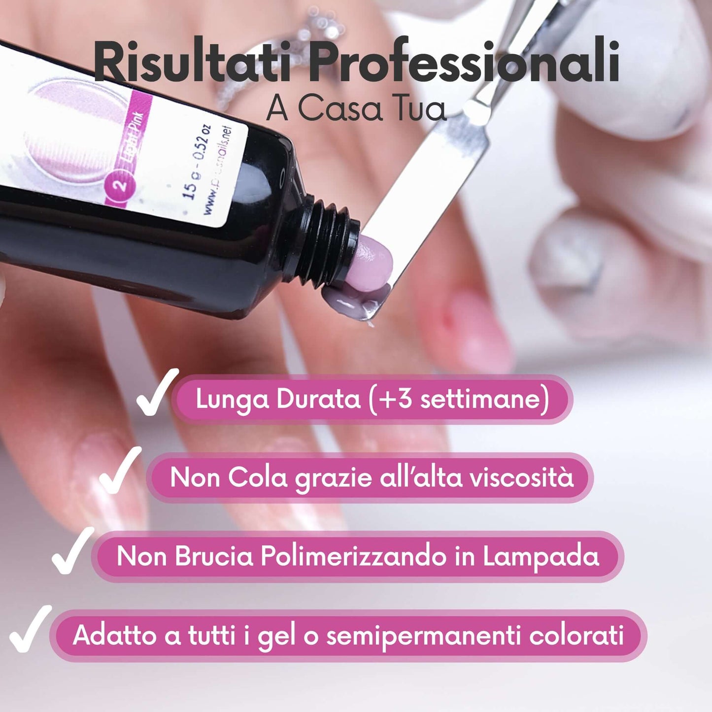 Acrygel Light Pink 2 - Gel Acrilico per Unghie 15g