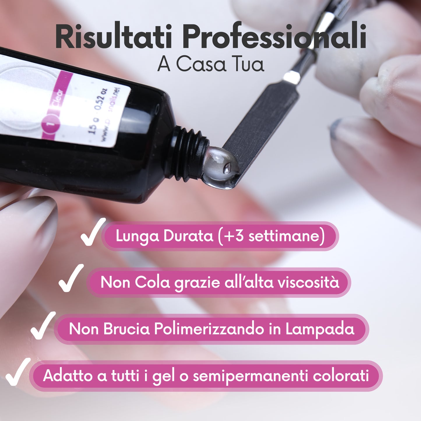 Acrygel Clear 1 - Gel Acrilico per Unghie 15 gr