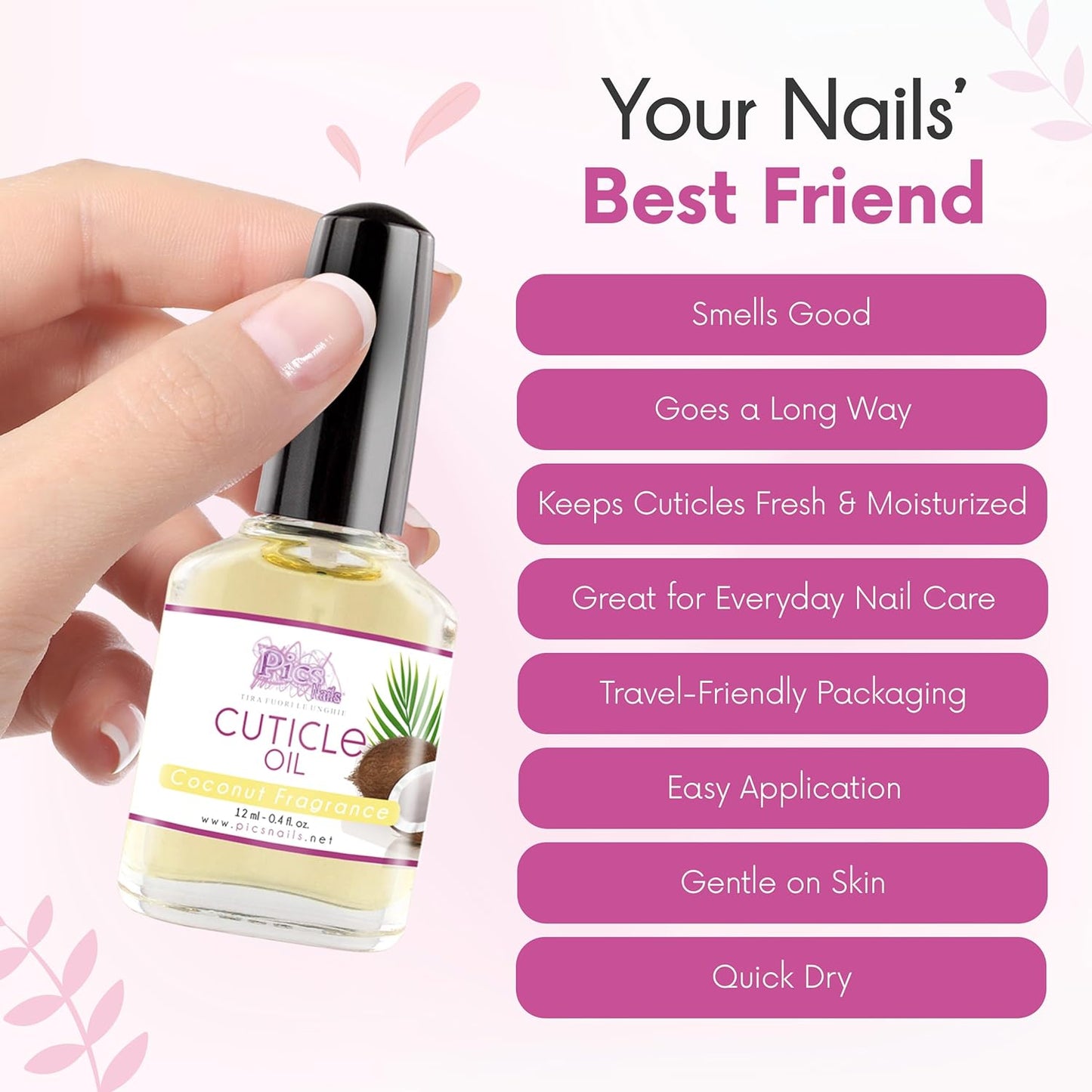Olio Cuticole Unghie Di Mani E Piedi Professionale Cocco 12 ml