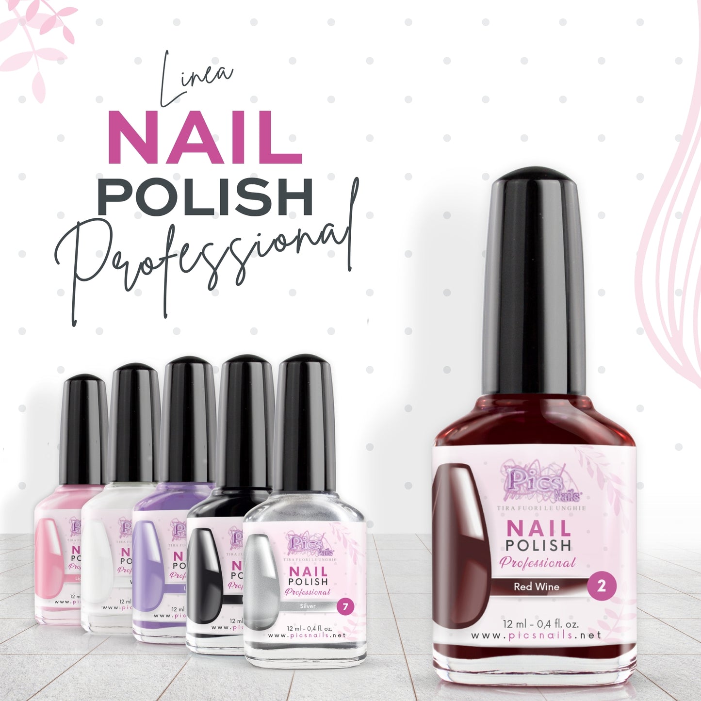 Smalto Unghie Professionale 12 ml – Rosso Vino | Colore Intenso e Brillante | Smalto per Unghie Lunga Durata | Finitura Lucida Effetto Salone – Smalti per Unghie Facili da Applicare e Rimuovere