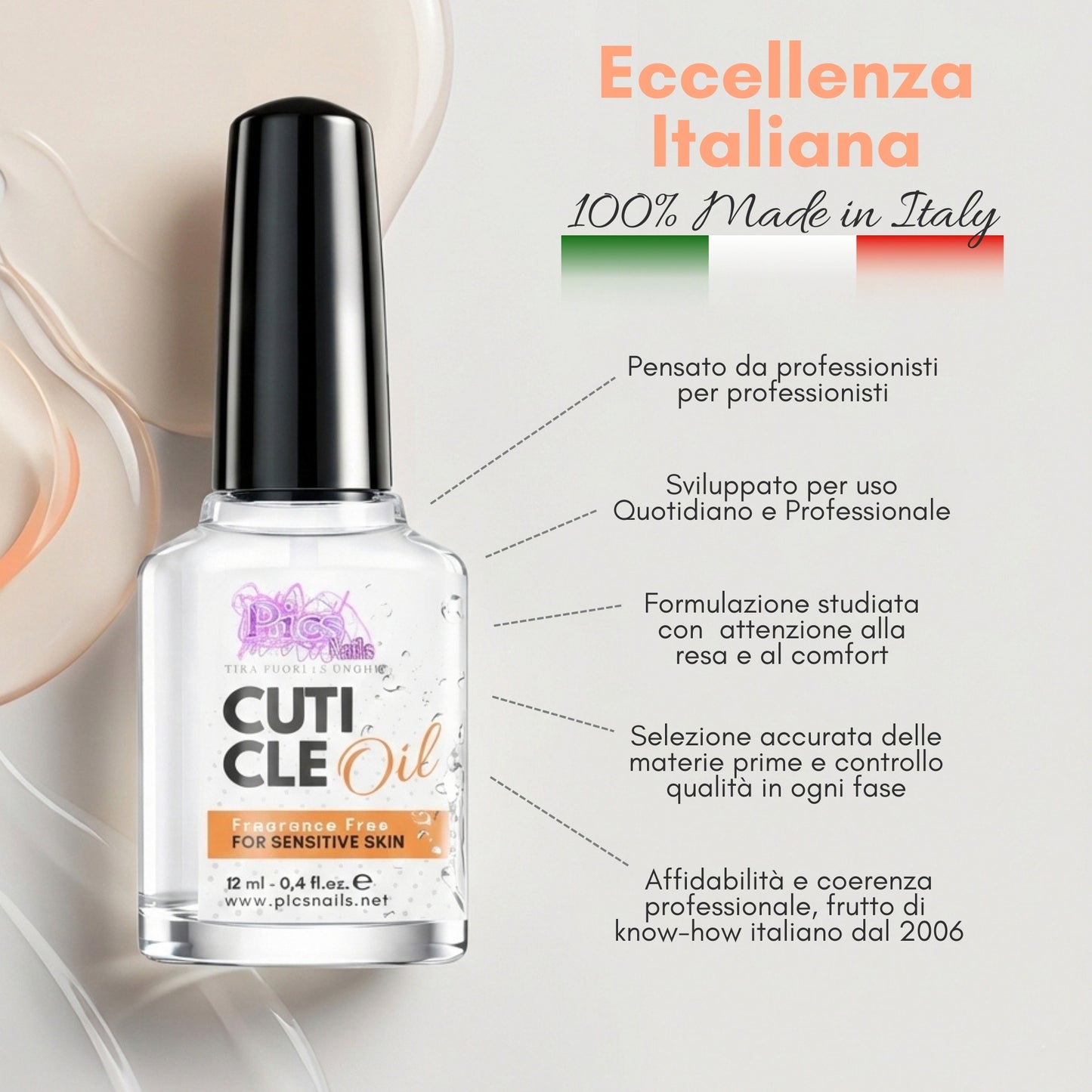 Olio Cuticole Unghie Professionale 12 ml - Senza Fragranza