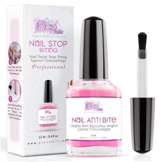 Smalto Amaro per Non Mangiare Le Unghie 12 Ml - Nails Stop Biting Contro L' Onicofagia-Smalto anti Rosicchia Unghie Ideale per Evitare Di Mangiarsi Le Unghie.