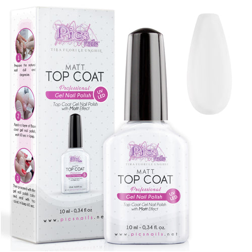 Top Coat Semipermanente MATT UV/LED 10 ml - Smalto Gel Sigillante Senza Strato di Dispersione