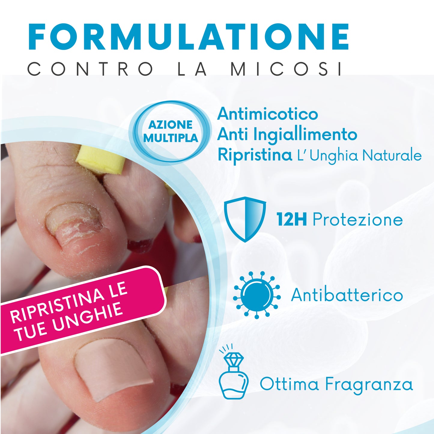 Antimicotico Unghie 12 ml - Trattamento della Micosi Unghie di Mani e Piedi