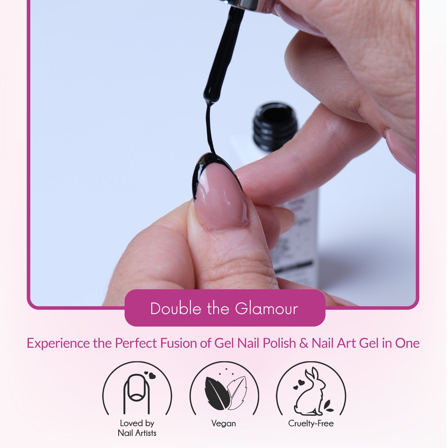 Smalto Nail Art Semipermanente Liner Gel per Unghie UV/LED 10 ml - Nero 9