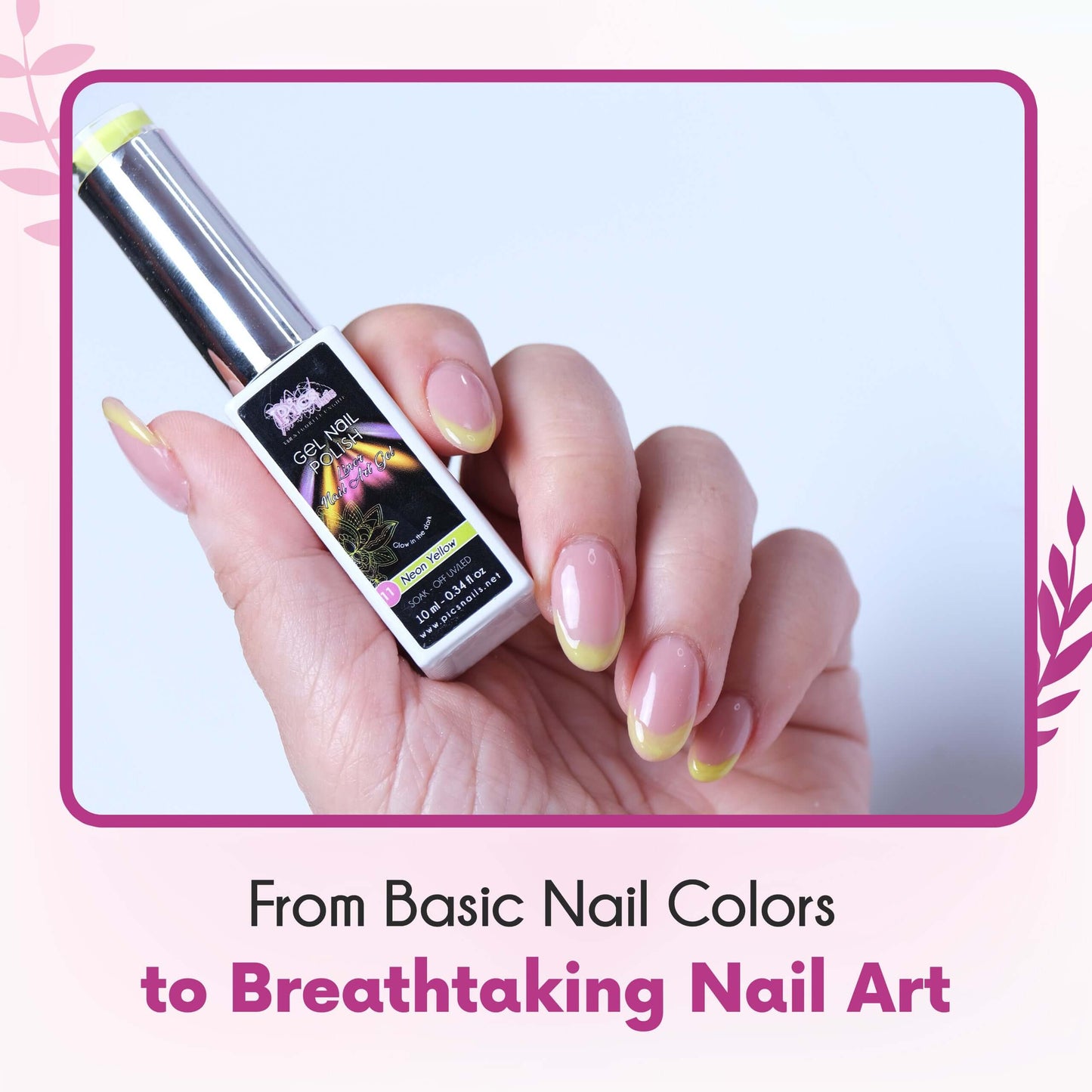 Smalto Nail Art Semipermanente Liner Gel per Unghie UV/LED 10 ml -  Giallo Neon 11