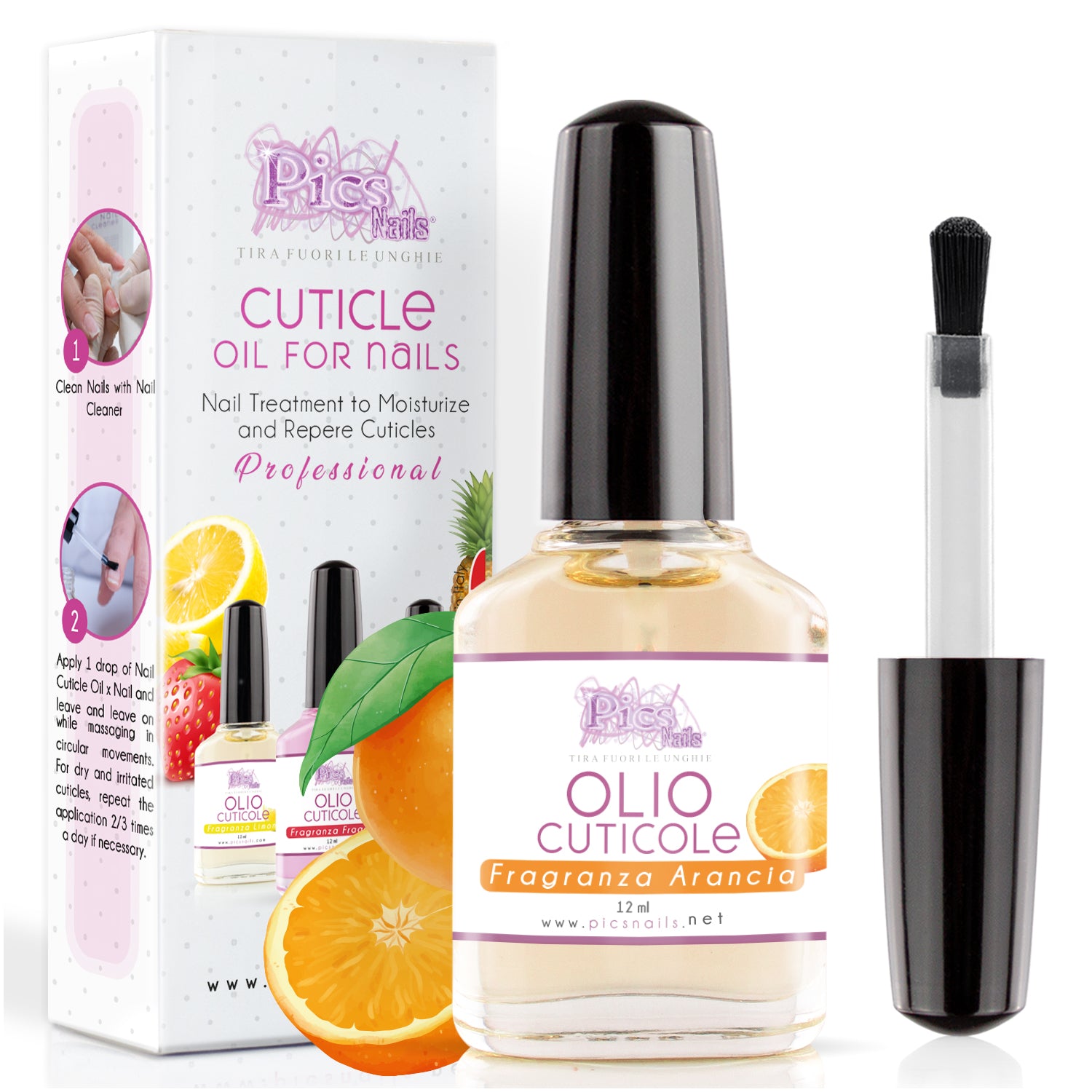 Olio Cuticole Di Mani E Piedi Professionale 12Ml - Fragranza Arancia - Olio Idratante E Rigenerante per Cuticole Di Mani E Piedi, Dona Sollievo E Freschezza Alla Pelle Secca E Irritata