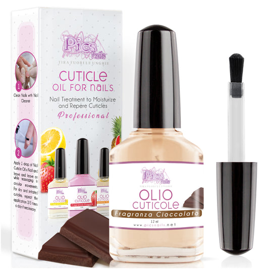 Olio Cuticole Unghie Di Mani E Piedi Professionale 12Ml - Fragranza Cioccolato - Olio Idratante E Rigenerante per Cuticole Di Mani E Piedi, Dona Sollievo E Freschezza Alla Pelle Secca E Irritata