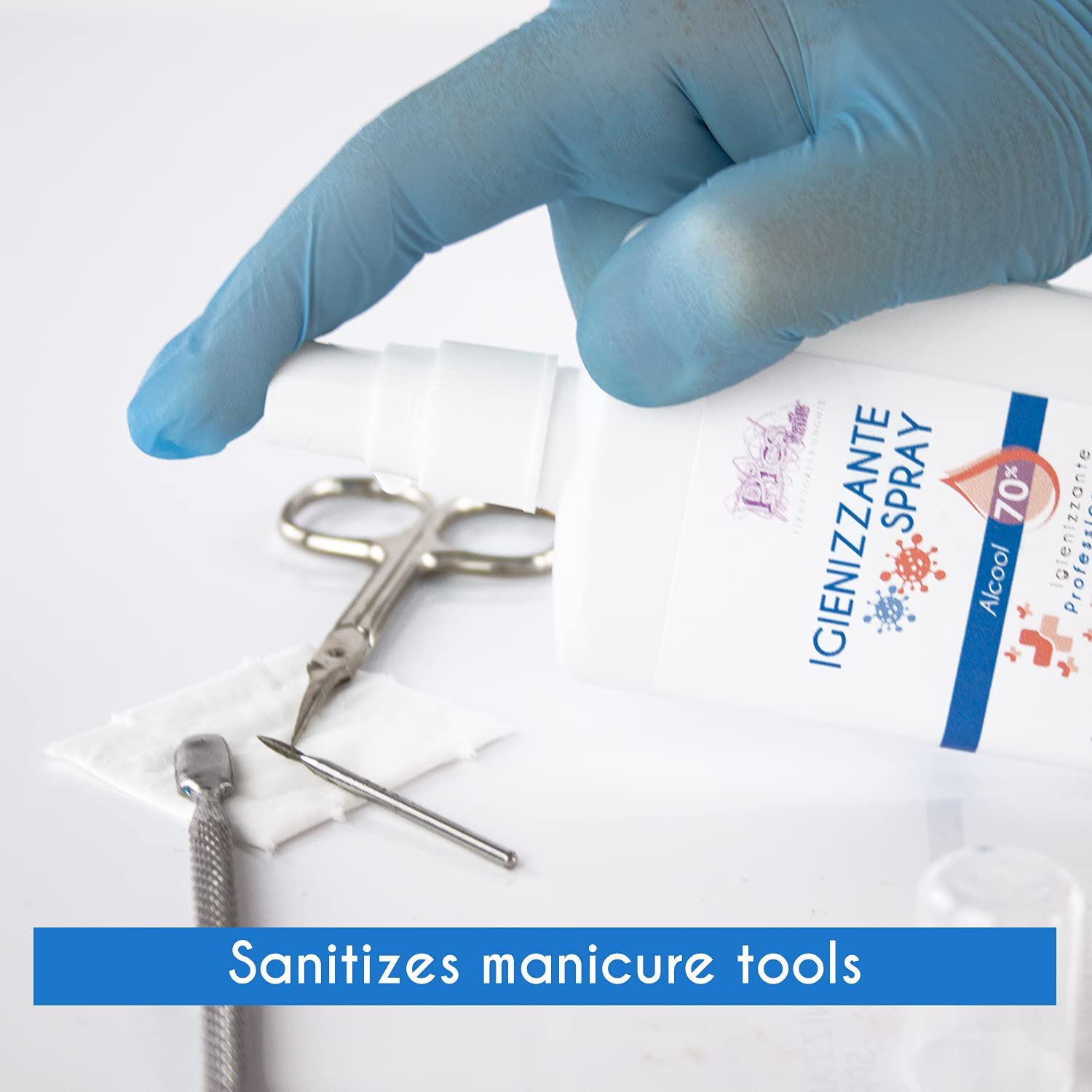 Igienizzante Spray Mani, Attrezzatura Professionale E Superfici 100 Ml - Antisettico per Disinfezione Con Soluzione Alcolica 70%, Ideale per Igienizzare Mani E Ambienti Di Lavoro, Superfici