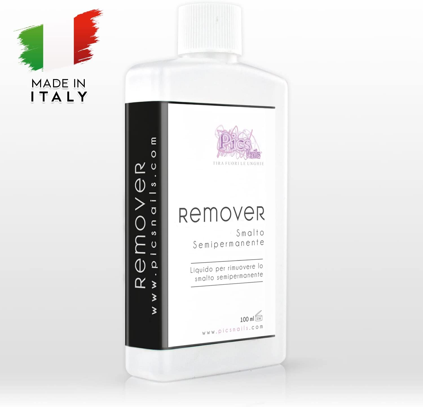 Remover Smalto Semipermanente Acetone Puro 100 Ml Professionale- Rimuovi Smalto Semipermanente Soak off UV-LED per Unghie - Solvente Rimuovi Smalto Semipermanente per Unghie
