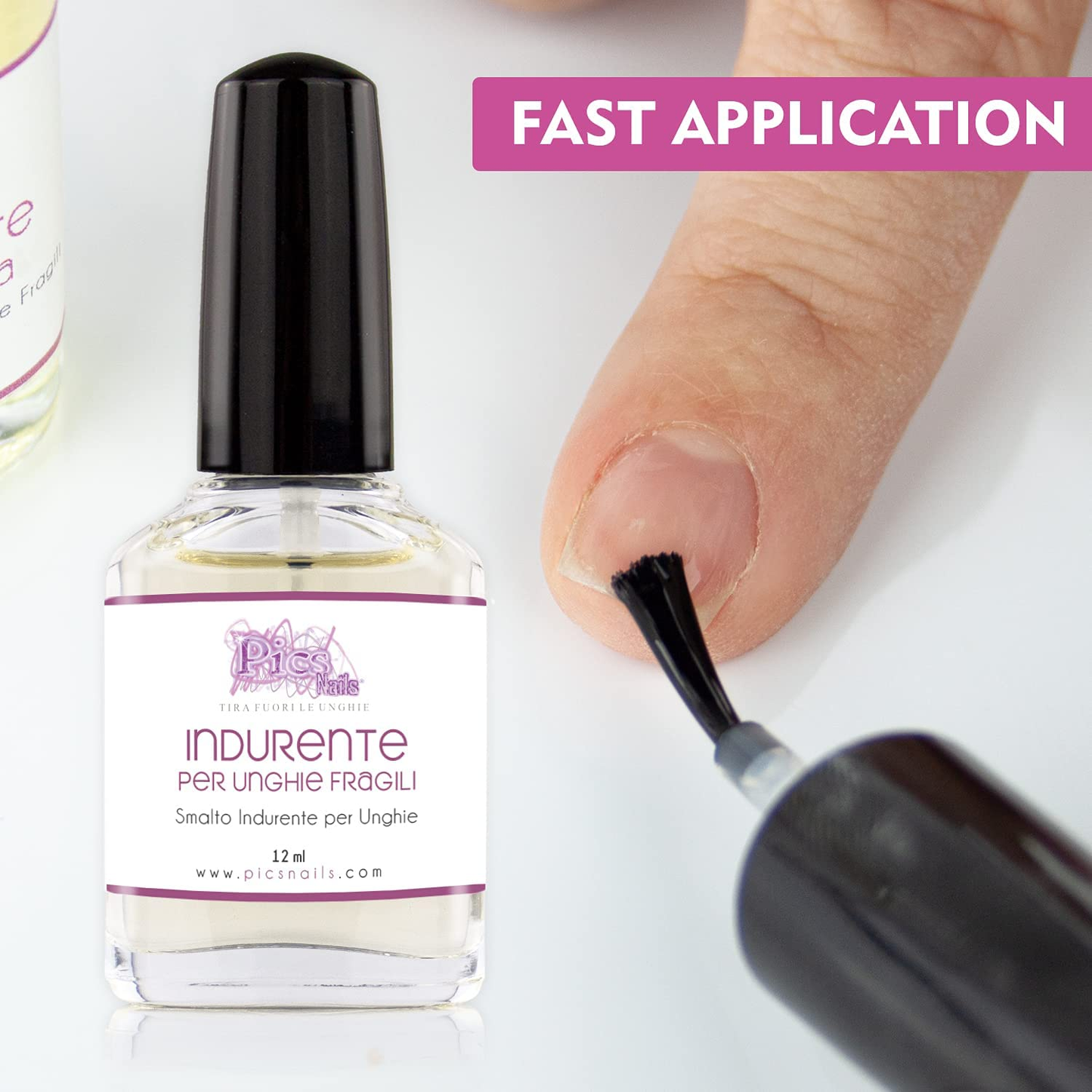 Smalto Indurente Rinforzante Unghie 12Ml Professionale - Ideale per Unghie Fragili E Deboli - Rinforza E Migliora La Struttura Di Unghie Fragili E Deboli