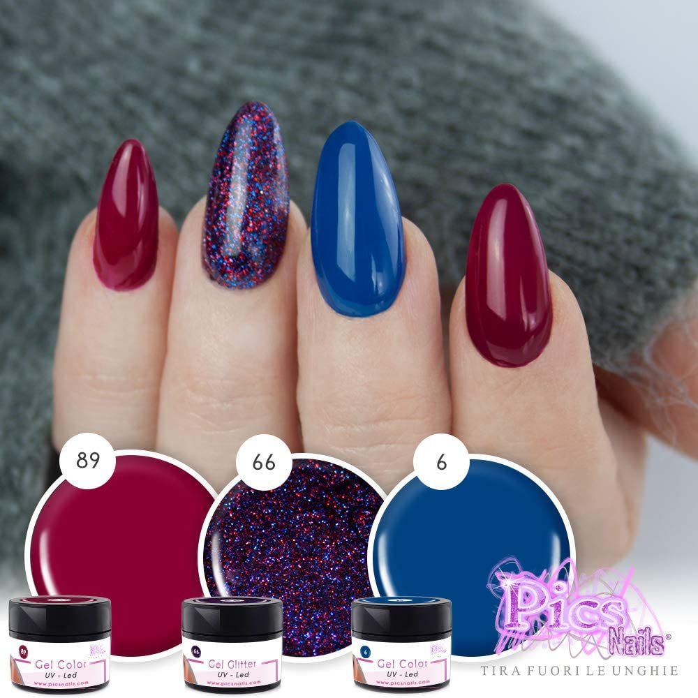 Gel Unghie Colorato UV/LED Professionale Cobalto - 5Ml, Gel Color Laccato Effetto Lucido Nude, Rosso, Rosa, Fuxia, Blu, Acquamarina (Cobalto)