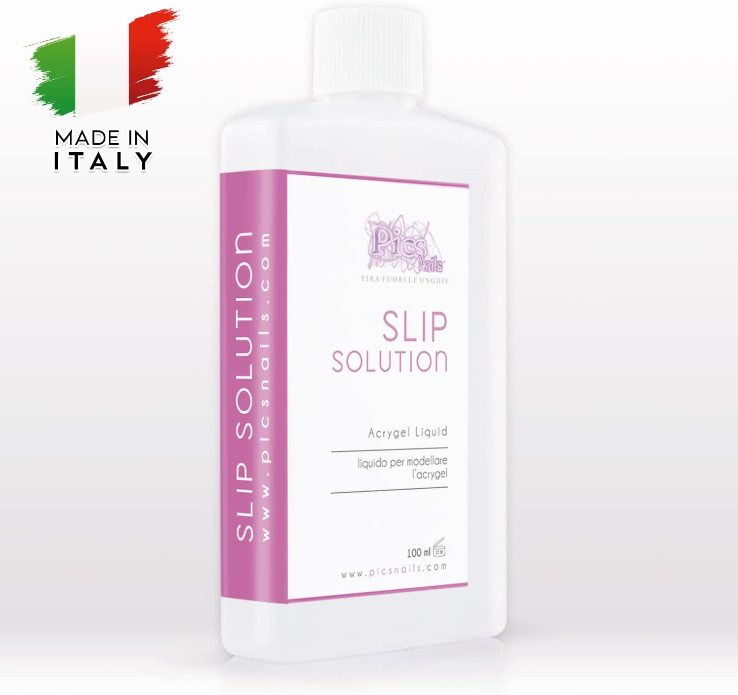 Slip Solution 100 Ml Liquido Professionale per Unghie - Liquido Modellante per Acrygel Alta Qualità, Ammorbidisce E Facilita La Lavorazione Del Gel Ibrido per Unghie