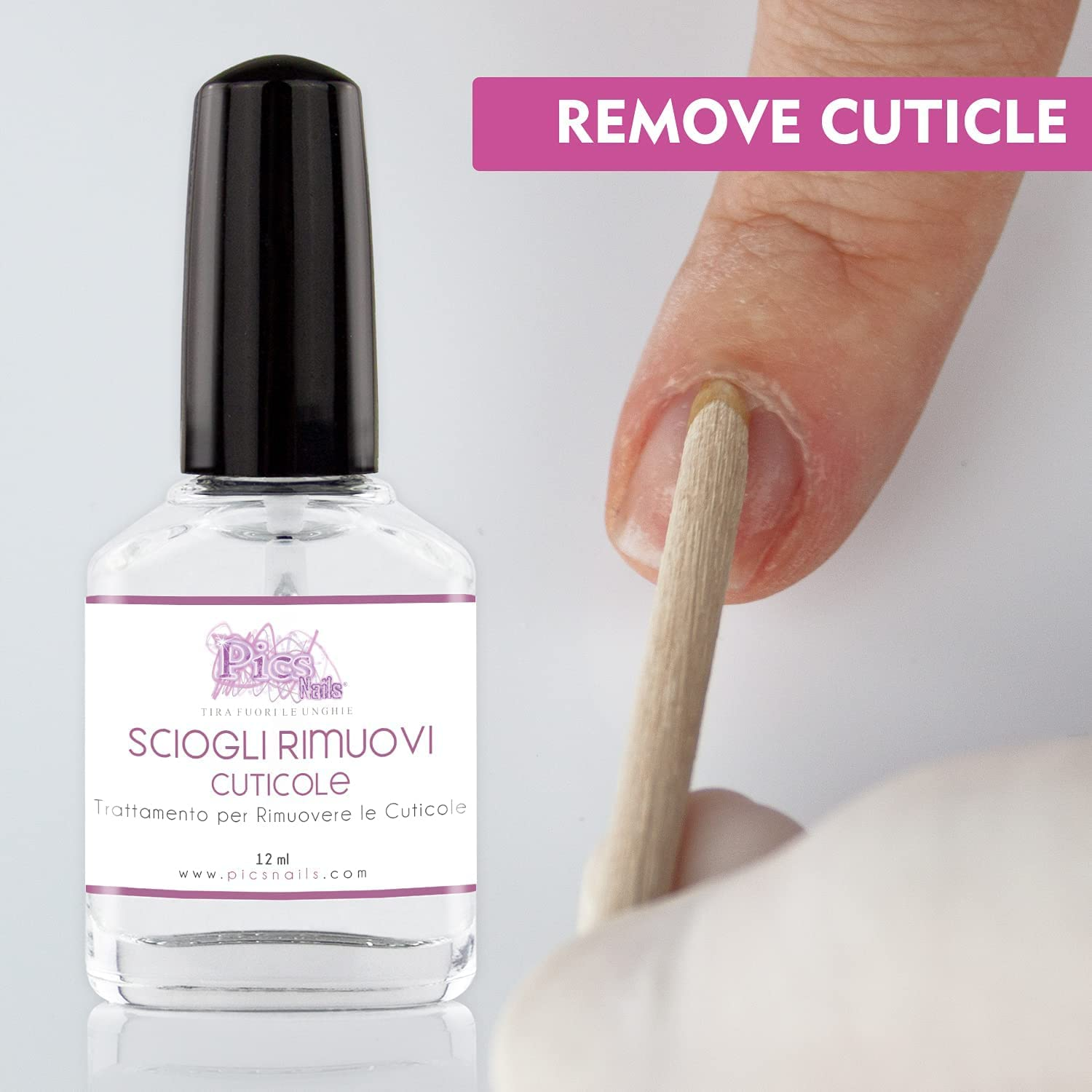 Rimuovi Cuticole Unghie Di Mani E Piedi Professionale 12 Ml - Scioglie E Rimuove Cuticole Trattamento per Unghie Di Mani E Piedi
