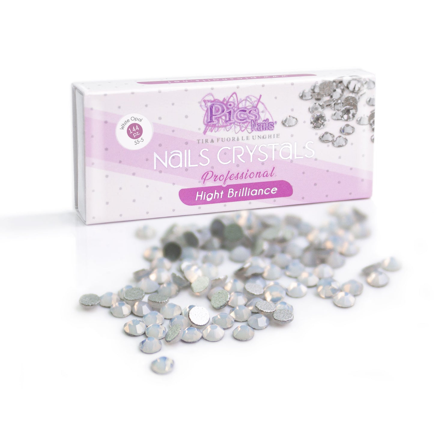 Brillantini Unghie White Opal 144 Pz. SS-5 1,7 mm