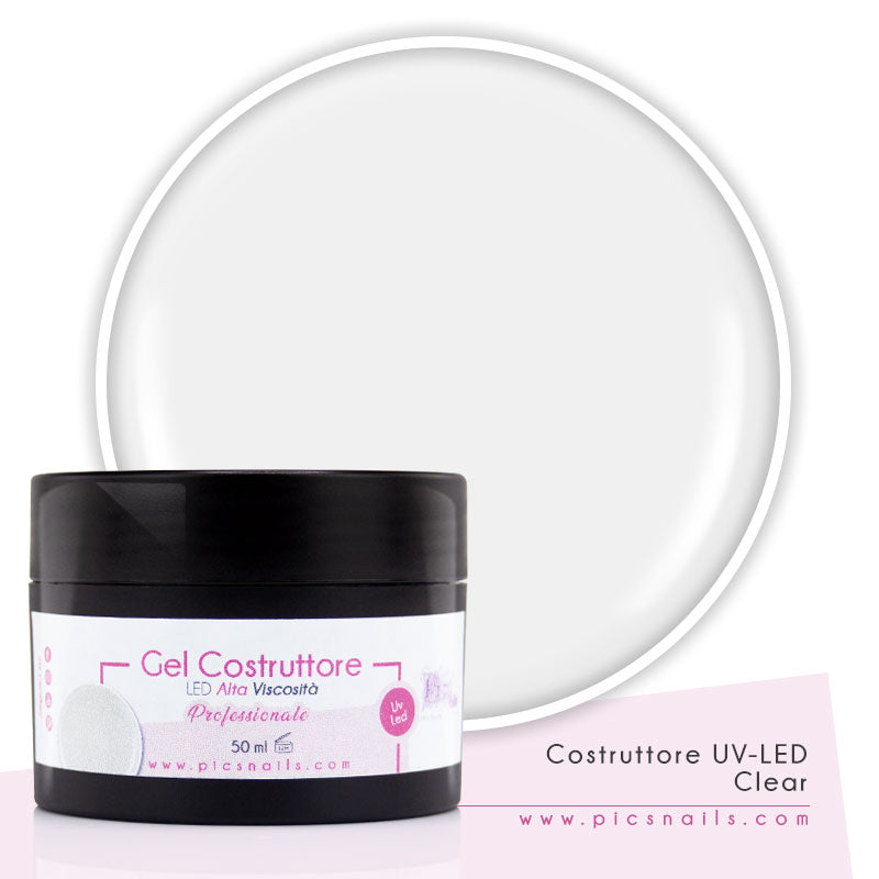 Gel Unghie Costruttore Uv-LED Clear Alta Viscosità 50 ml