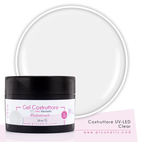 Gel Unghie Costruttore Uv-LED Clear Alta Viscosità 50 ml