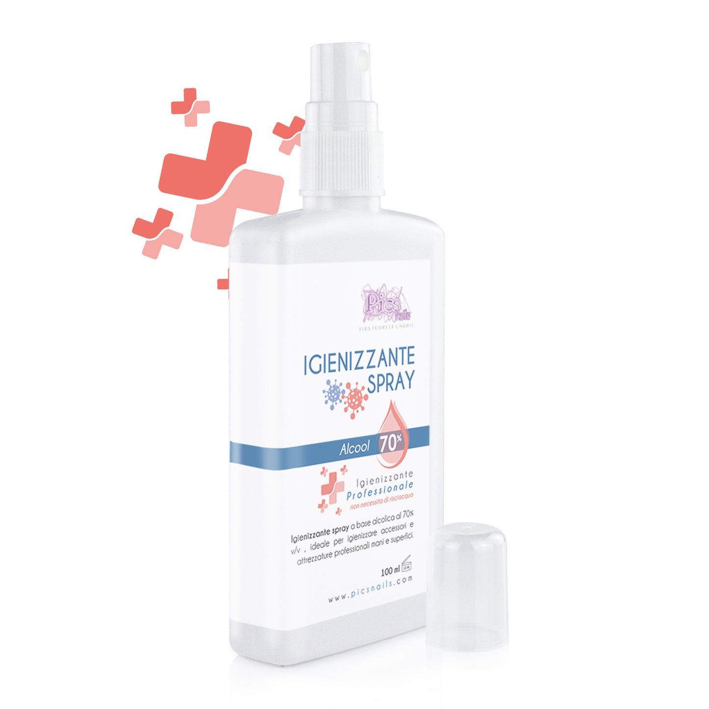 Igienizzante Spray Mani, Attrezzatura Professionale E Superfici 100 ml.
