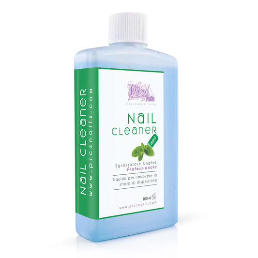 Nail Cleaner Sgrassatore per Unghie Professionale 100 Ml Menta - Sgrassante per Unghie Di Alta Qualità, Rimuove Lo Strato Di Dispersione (Appiccicoso) Dalla Unghie Ricostruite in Gel Costruttori