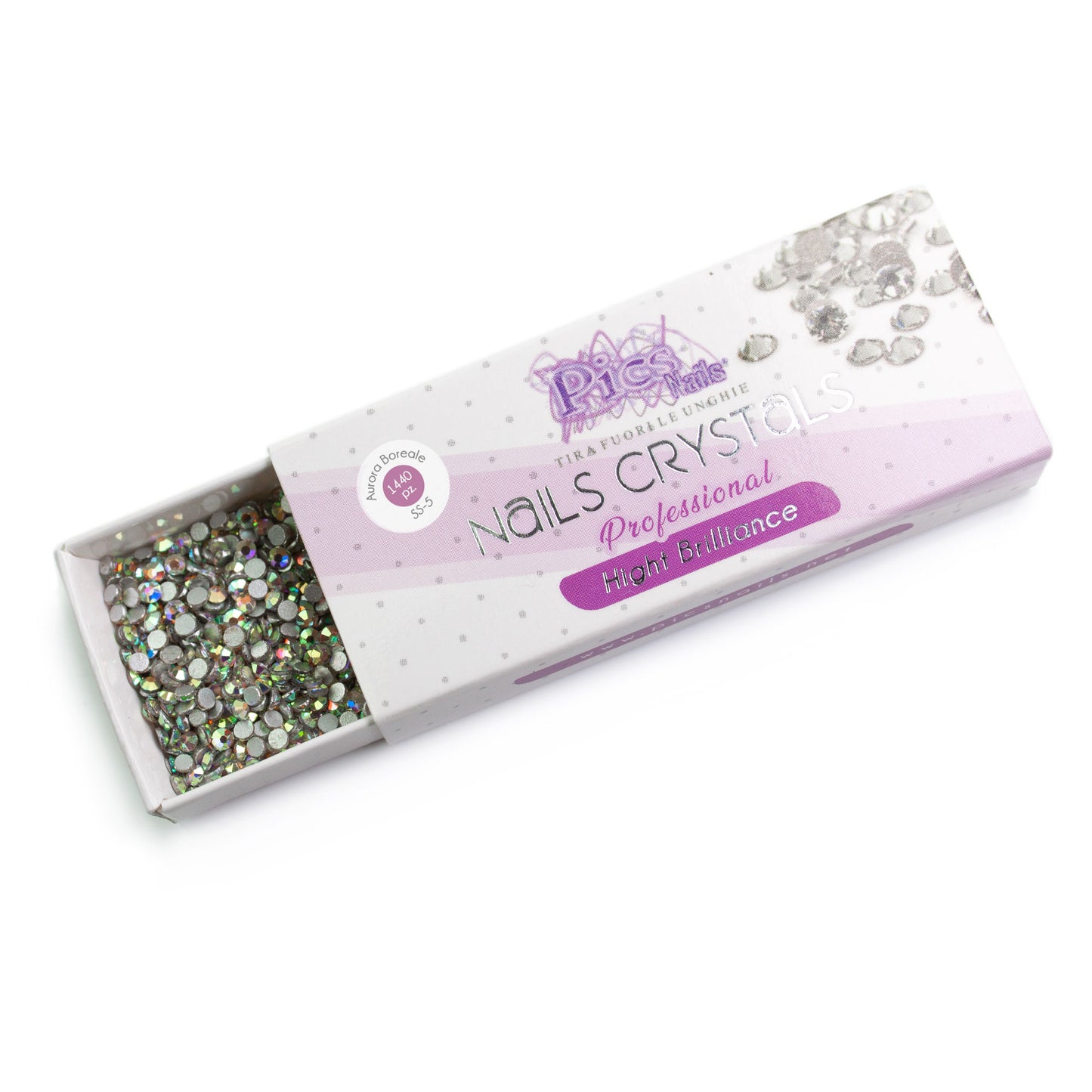 Scatoletta Brillantini Unghie Aurora Boreale 1440 Pz SS-5 1,7 mm
