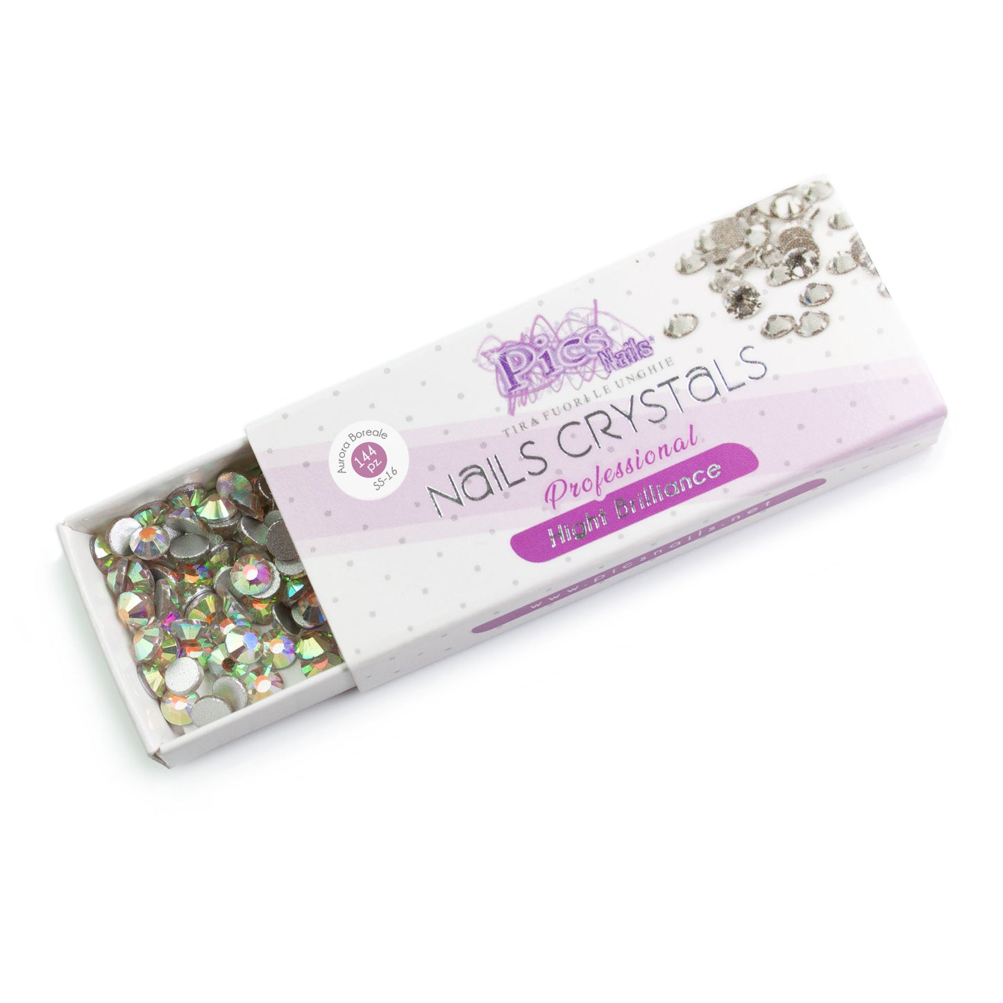 Scatoletta Brillantini Unghie Aurore Boreale 144 Pz. SS-16 3,8 mm