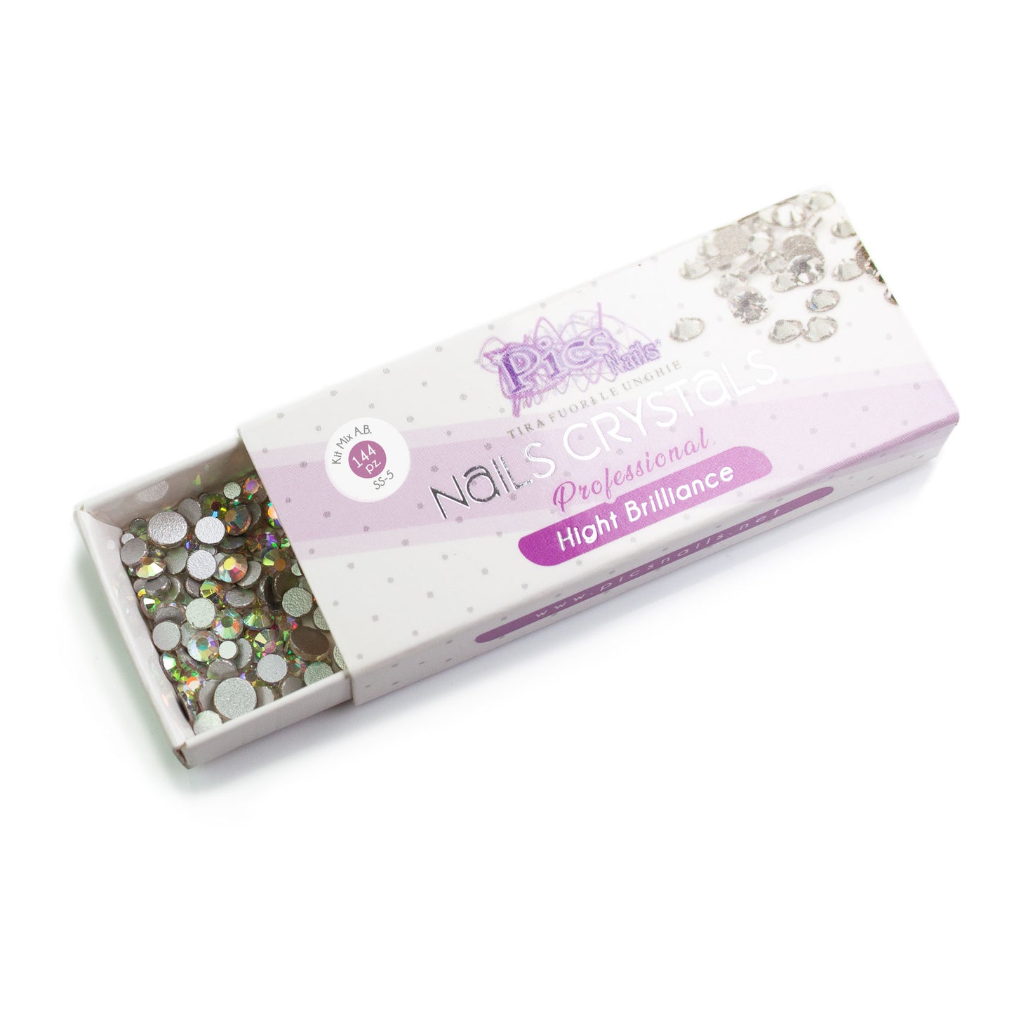 Scatoletta Brillantini Kit Mix Aurora Boreale 144 Pz. (5 Misure)