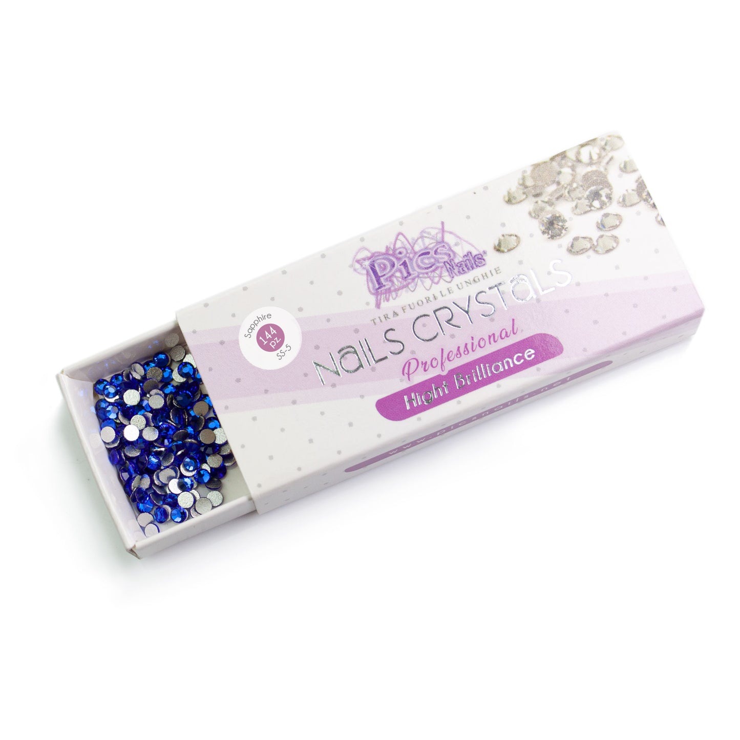 Scatoletta Brillantini Unghie Sapphire 144 Pz. SS-5 1,7 mm