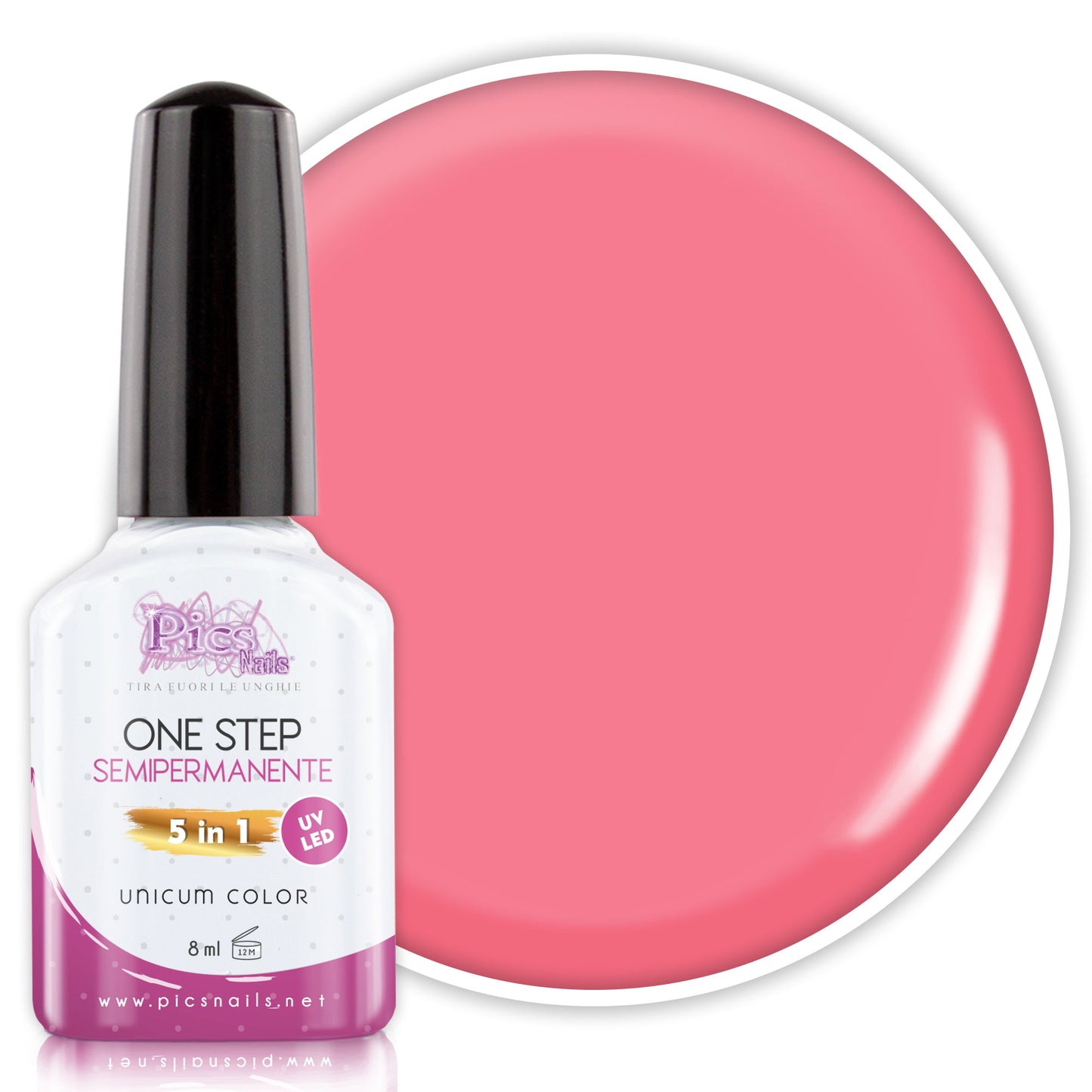 Smalto Semipermanente Rosa 5 in 1 - ( 23 )