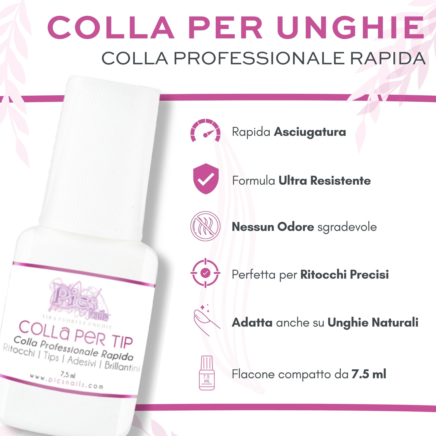 Colla per Unghie Professionale Extra Forte 7,5 g