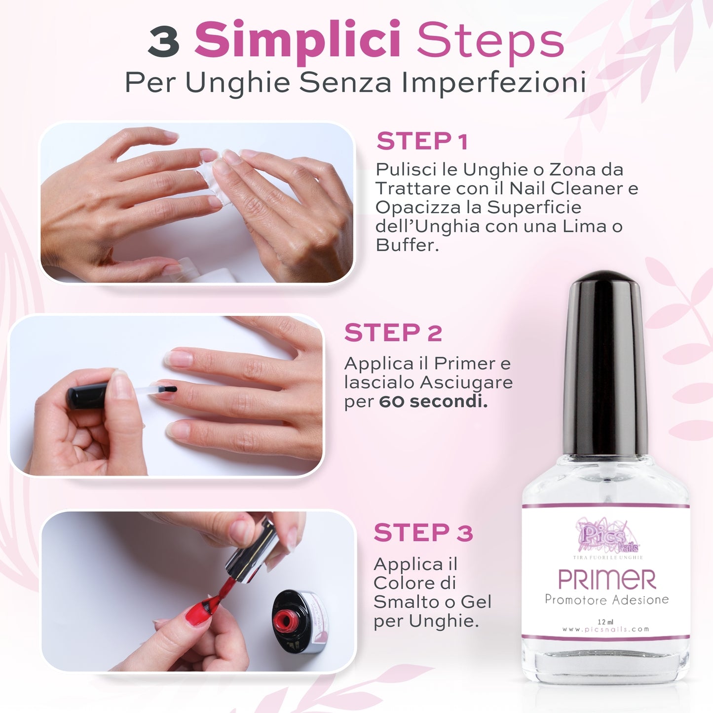 Primer Unghie Gel Non Acido Professionale 12 ml