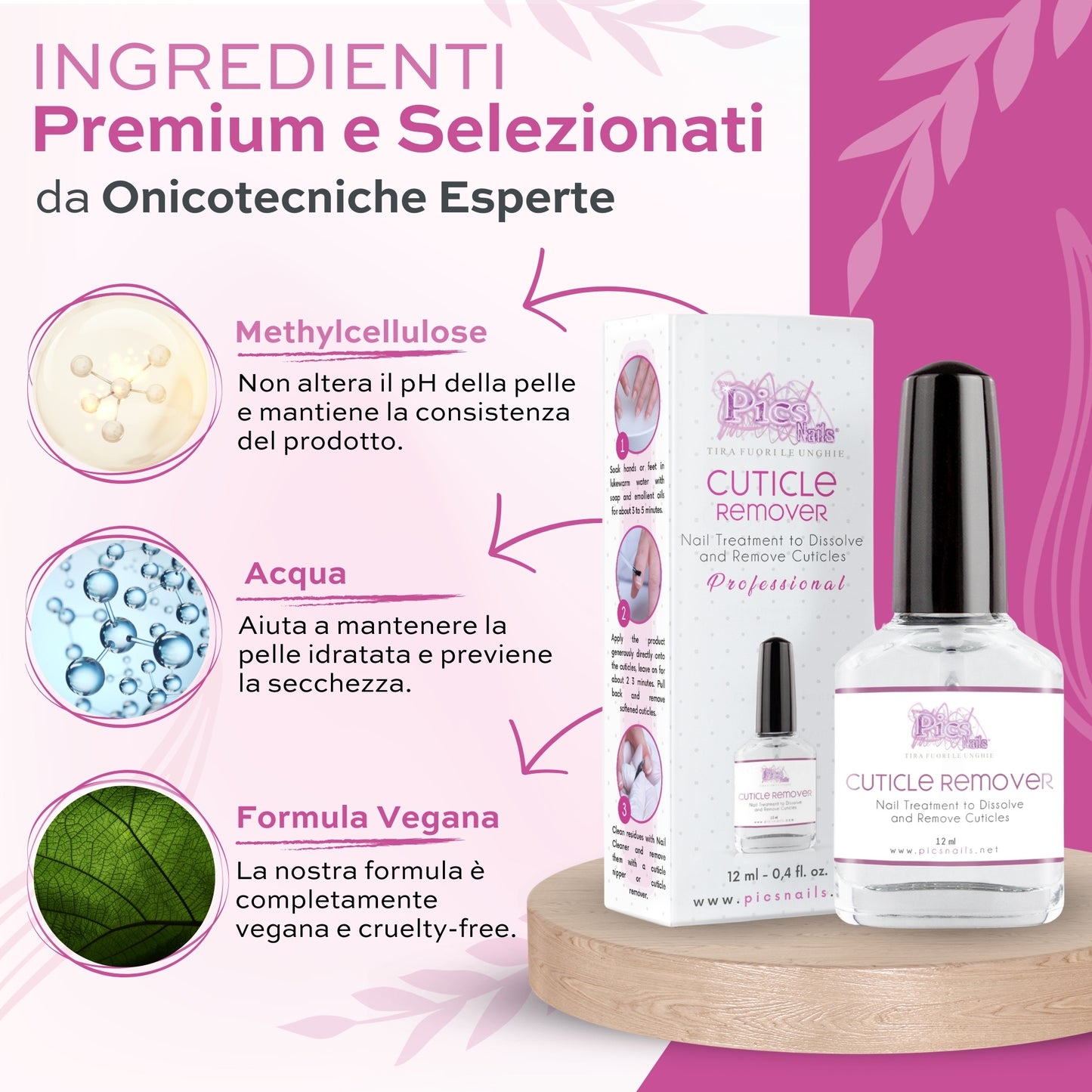 Rimuovi Cuticole Unghie Di Mani E Piedi Professionale 12 ml
