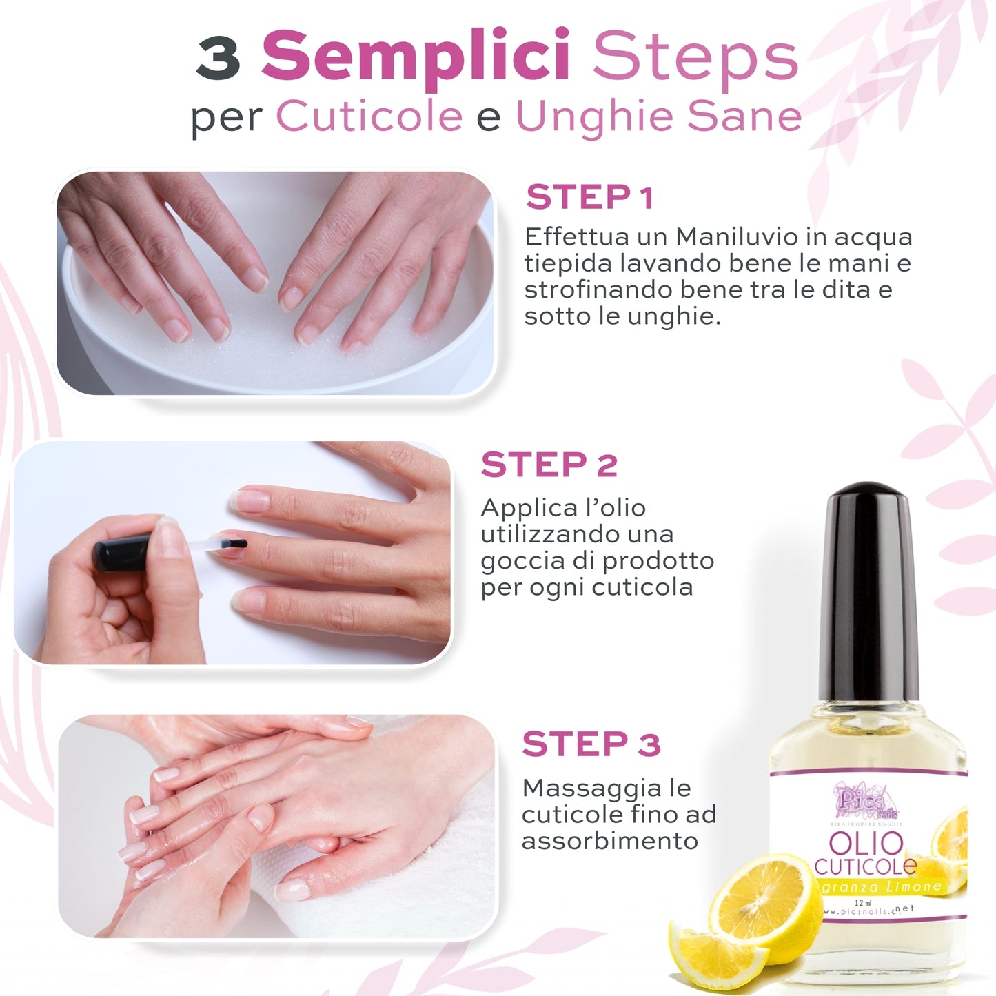 Olio Cuticole Unghie per Mani e Piedi Professionale Limone 12 ml