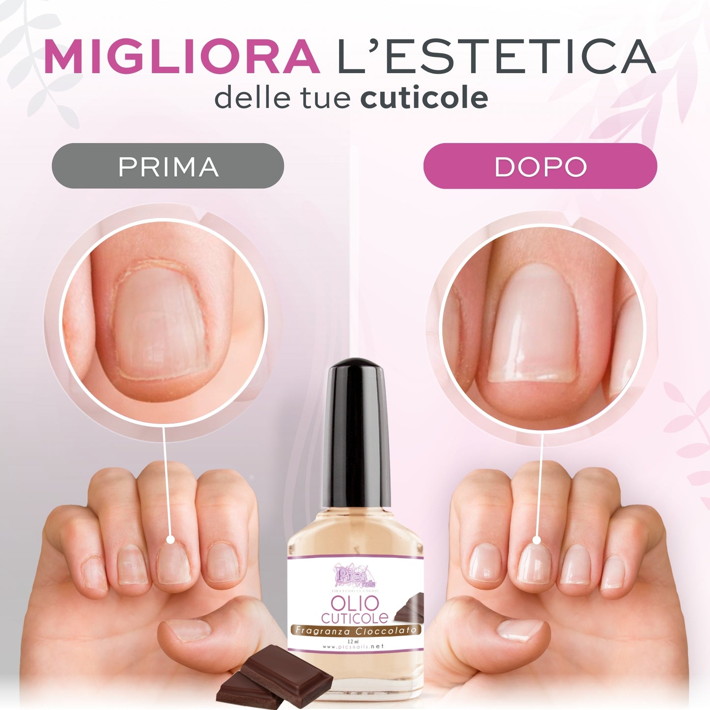 Olio Cuticole Unghie per Mani E Piedi Professionale Cioccolato 12 ml