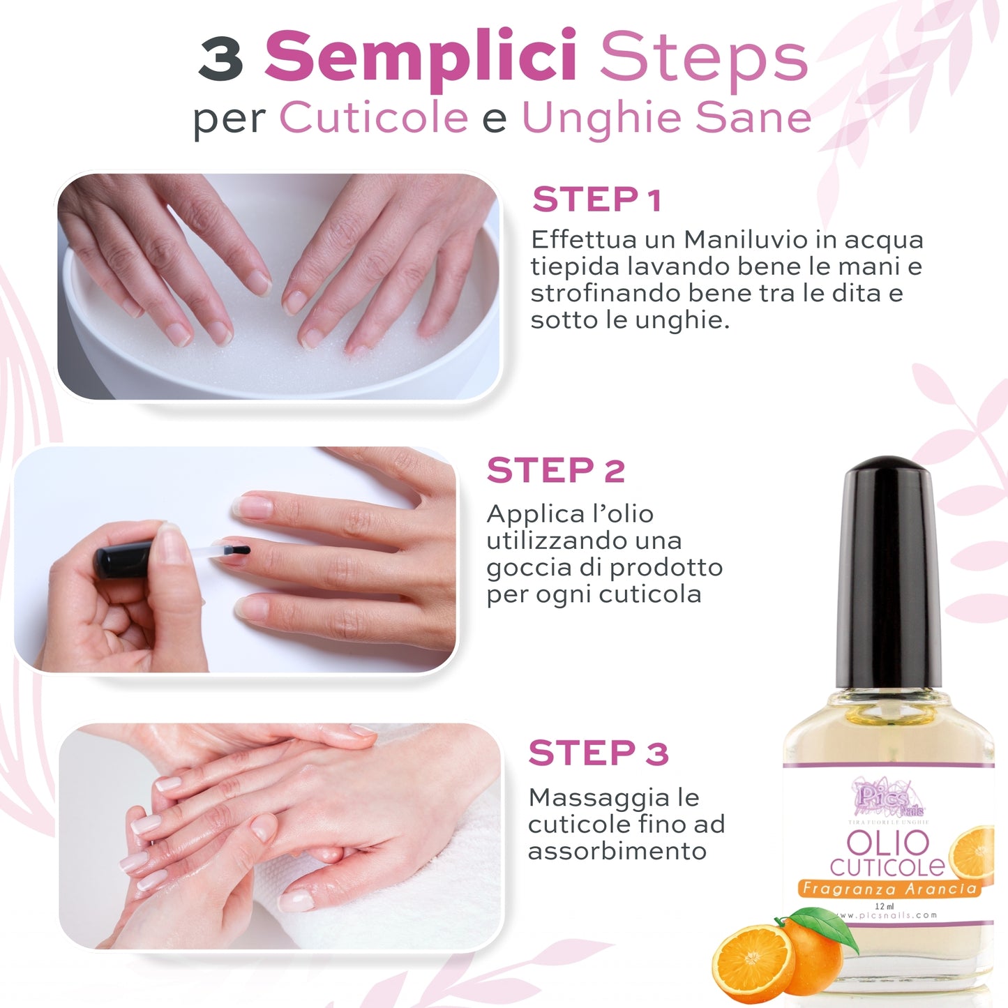 Olio Cuticole Di Mani E Piedi Professionale Arancia 12 ml