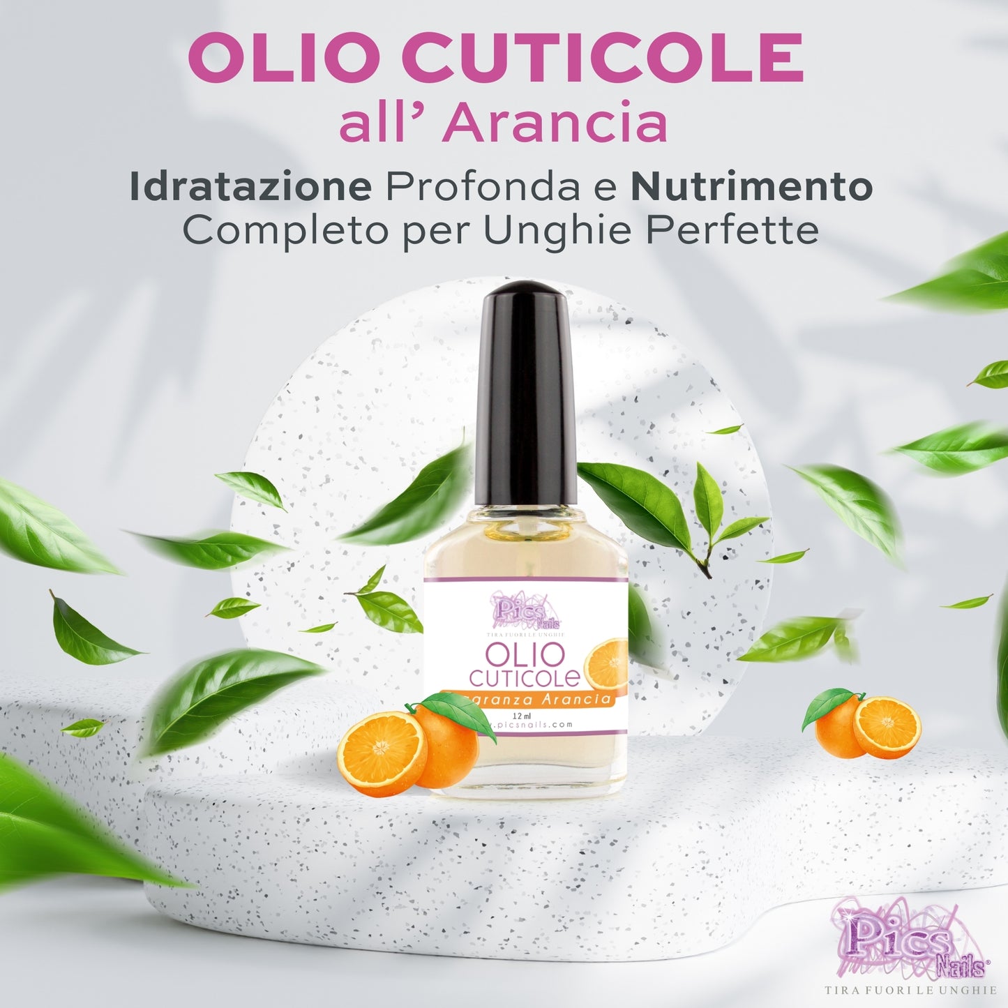 Olio Cuticole Di Mani E Piedi Professionale Arancia 12 ml