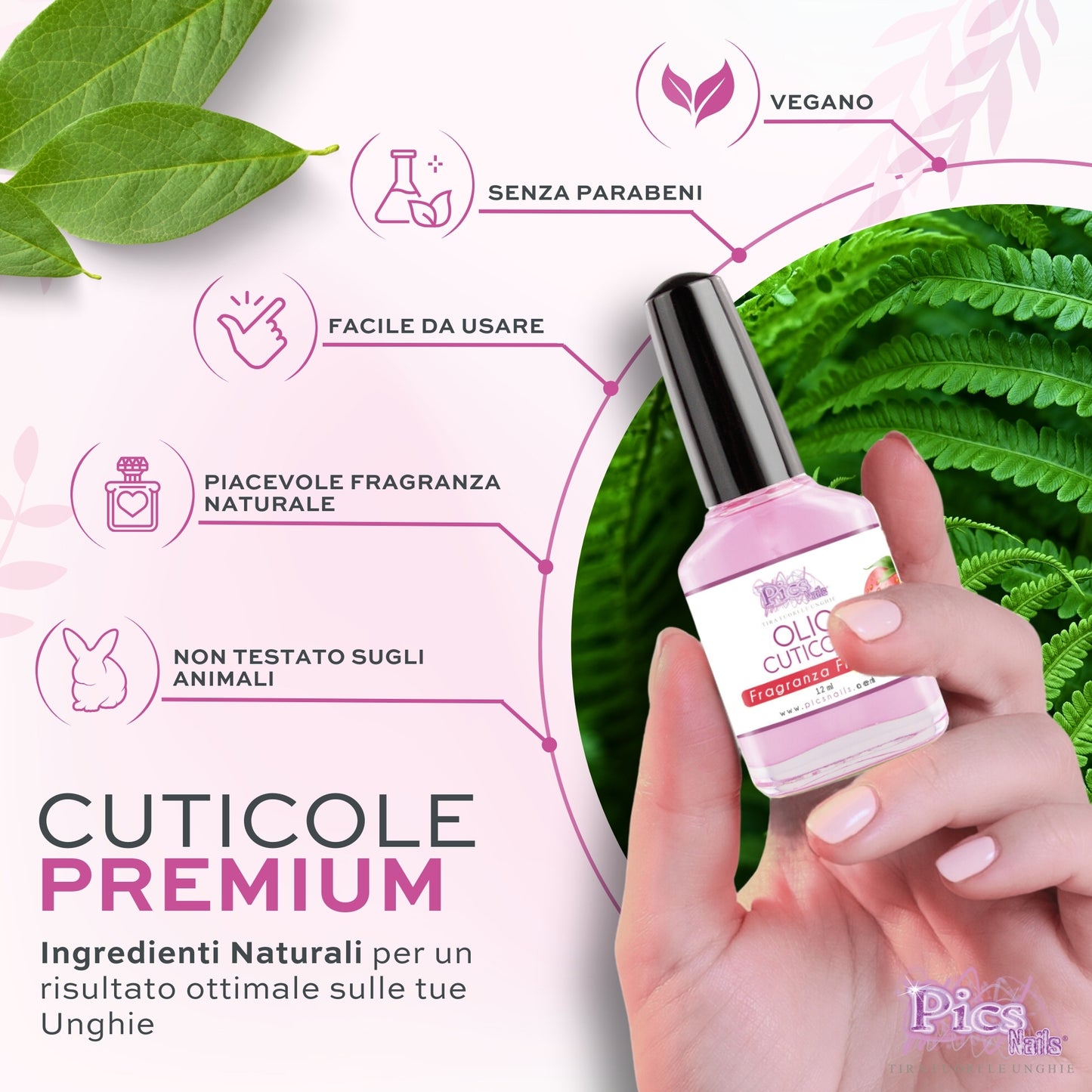 Olio Cuticole Unghie per Mani E Piedi Professionale Fragola 12 ml