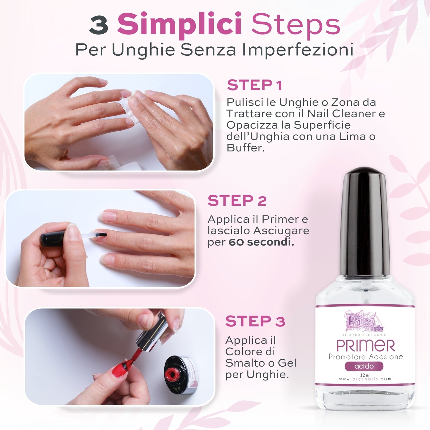 Primer Unghie Gel Acido Promotore D'Adesione 12 ml