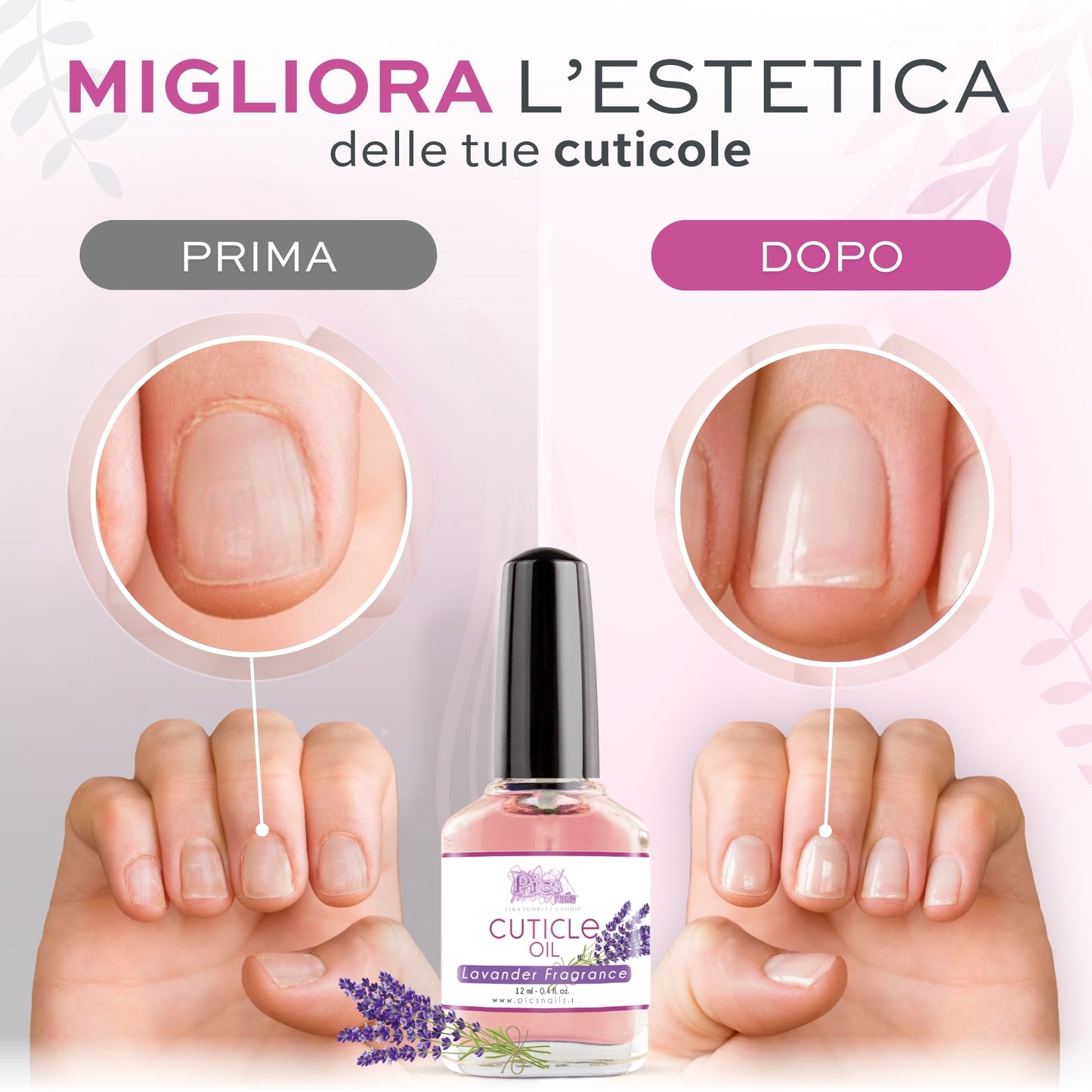 Olio Cuticole Unghie Di Mani E Piedi Professionale Lavanda 12 ml