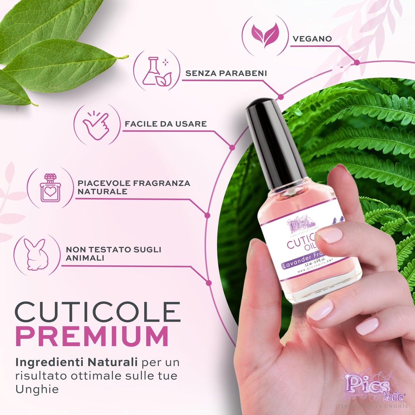 Olio Cuticole Unghie Di Mani E Piedi Professionale Lavanda 12 ml