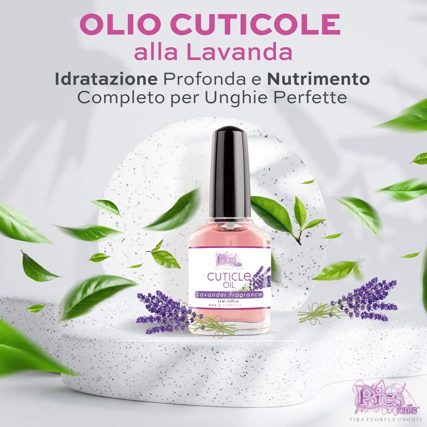 Olio Cuticole Unghie Di Mani E Piedi Professionale Lavanda 12 ml