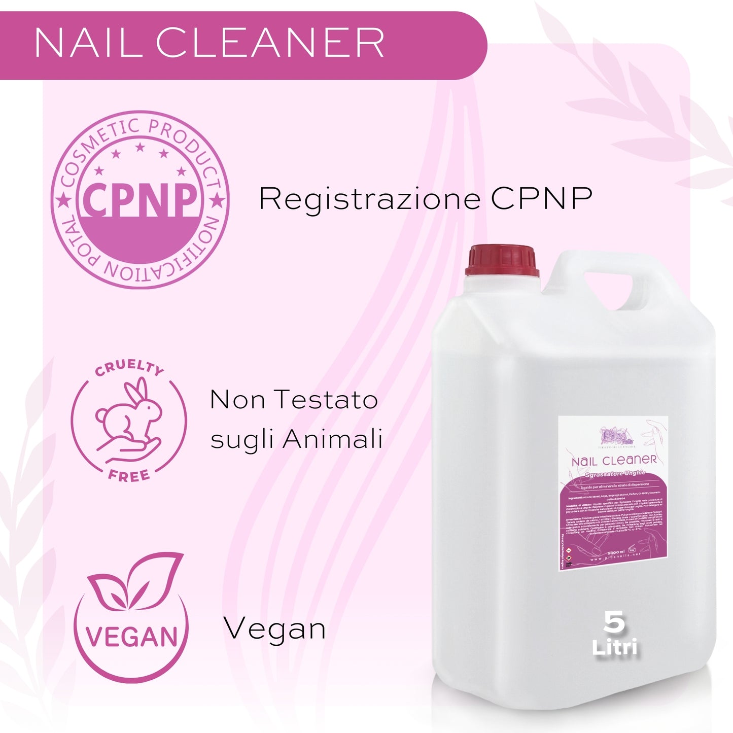 Nail Cleaner Sgrassatore Unghie Professionale 5 L.