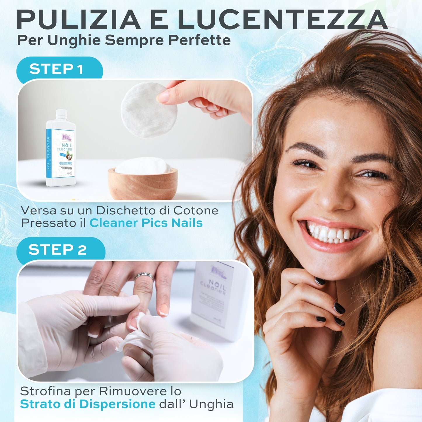 Nail Cleaner Sgrassatore Unghie Professionale 100 ml - Cocco