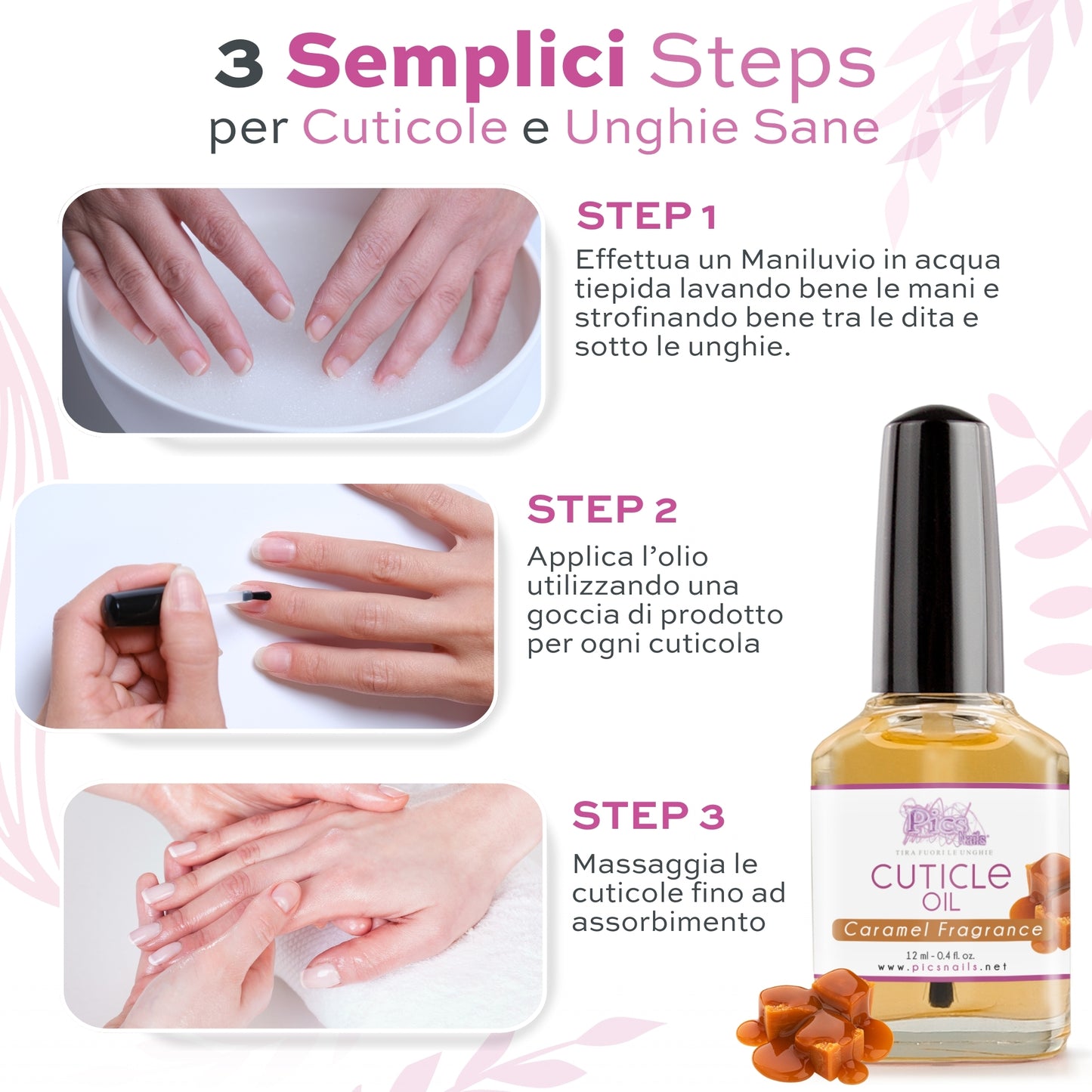 Olio Cuticole Unghie Di Mani E Piedi Professionale Caramello 12 ml