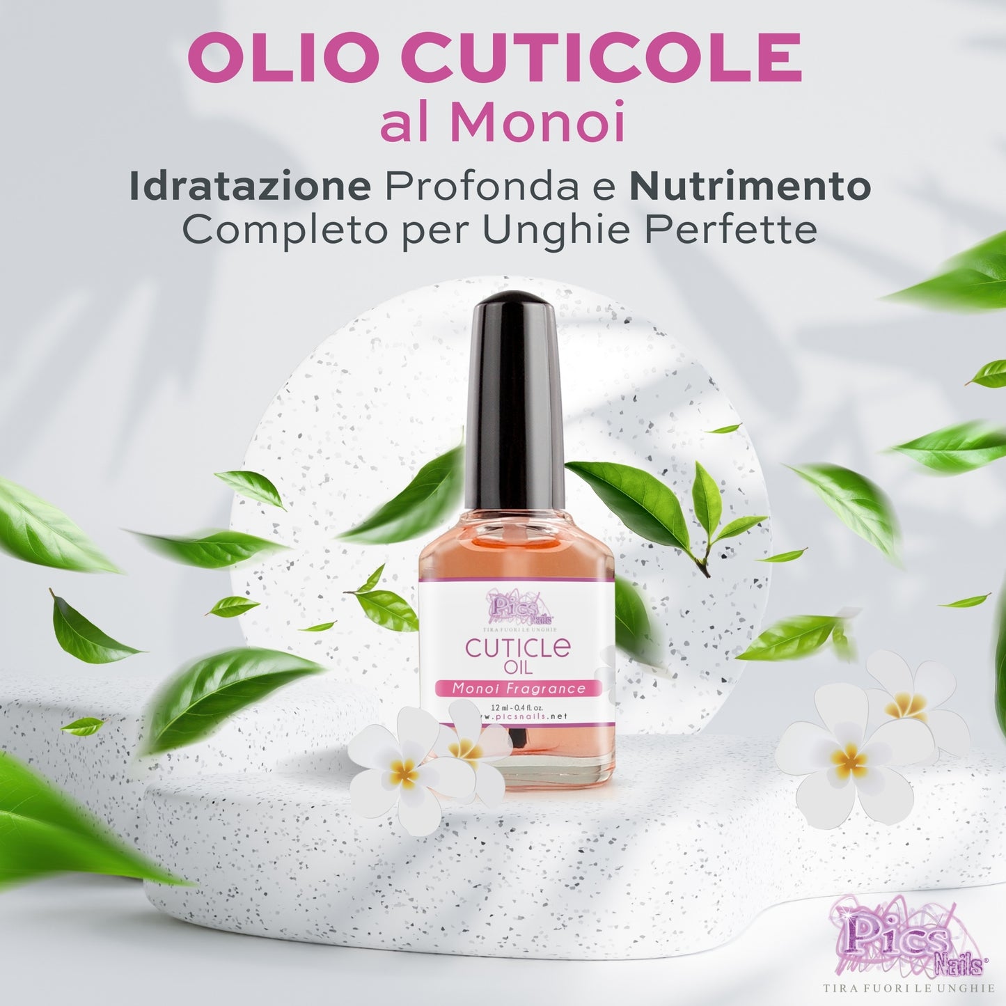 Olio Cuticole Unghie Di Mani E Piedi Professionale Monoi 12 ml