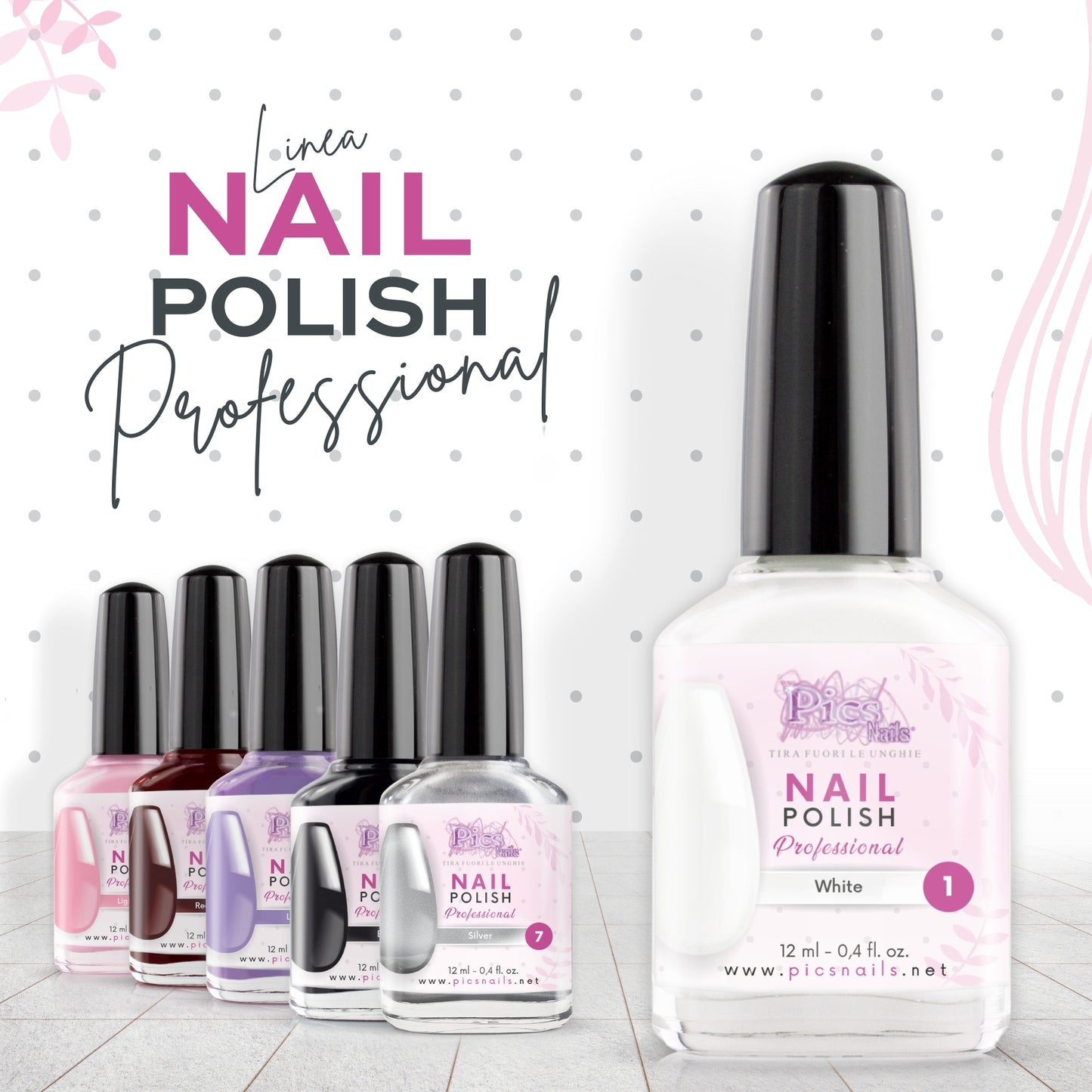 Smalto Unghie Professionale 12 ml – Bianco | Colore Intenso e Brillante | Smalto per Unghie Lunga Durata | Finitura Lucida Effetto Salone – Smalti per Unghie Facili da Applicare e Rimuovere