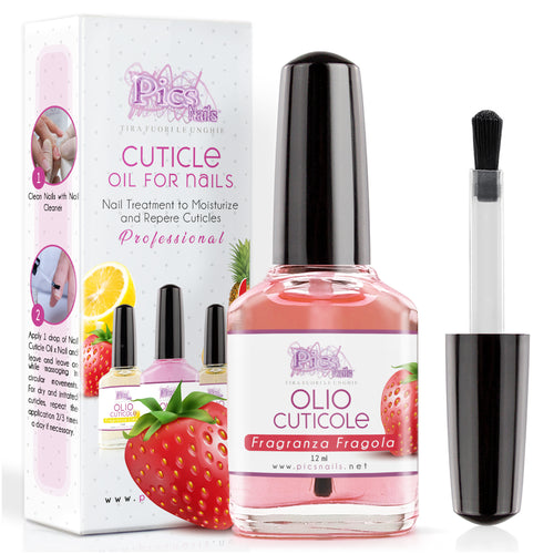 Olio Cuticole Unghie per Mani E Piedi Professionale Fragola 12 ml