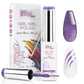 Smalto Nail Art Semipermanente Liner Gel per Unghie UV/LED 10 ml - Viola Glitter 2