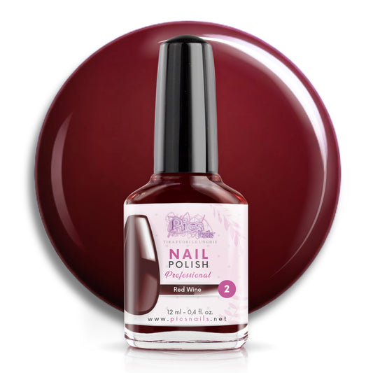 Smalto Unghie Professionale 12 ml – Rosso Vino | Colore Intenso e Brillante | Smalto per Unghie Lunga Durata | Finitura Lucida Effetto Salone – Smalti per Unghie Facili da Applicare e Rimuovere