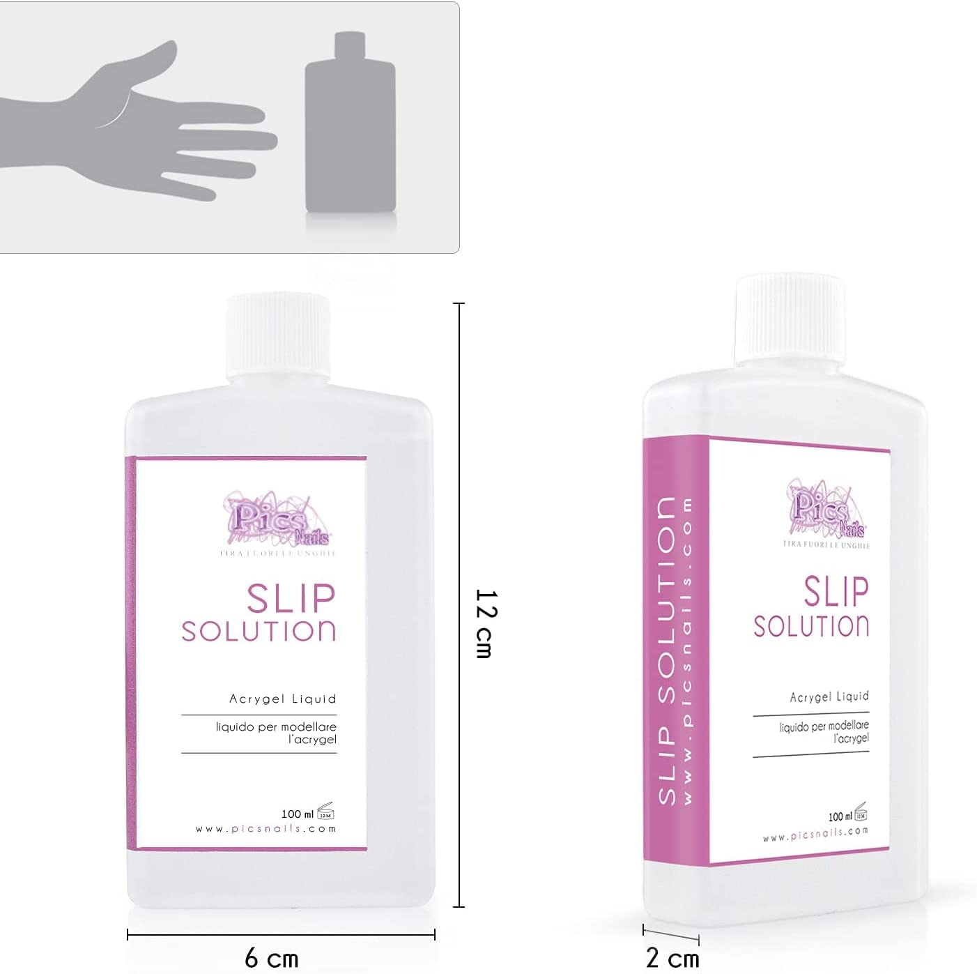 Slip Solution 100 Ml Liquido Professionale per Unghie - Liquido Modellante per Acrygel Alta Qualità, Ammorbidisce E Facilita La Lavorazione Del Gel Ibrido per Unghie