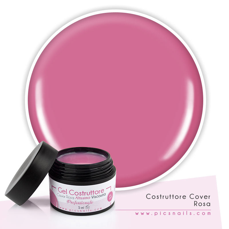 Gel Unghie Costruttore Uv-LED Cover Rosa Altissima Viscosità 5 ml